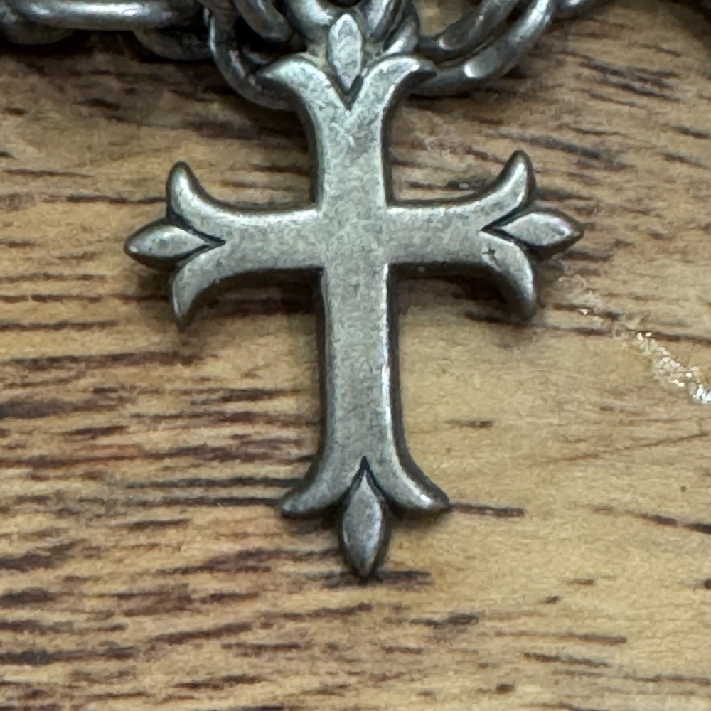 Silver Cross Pendant Necklace